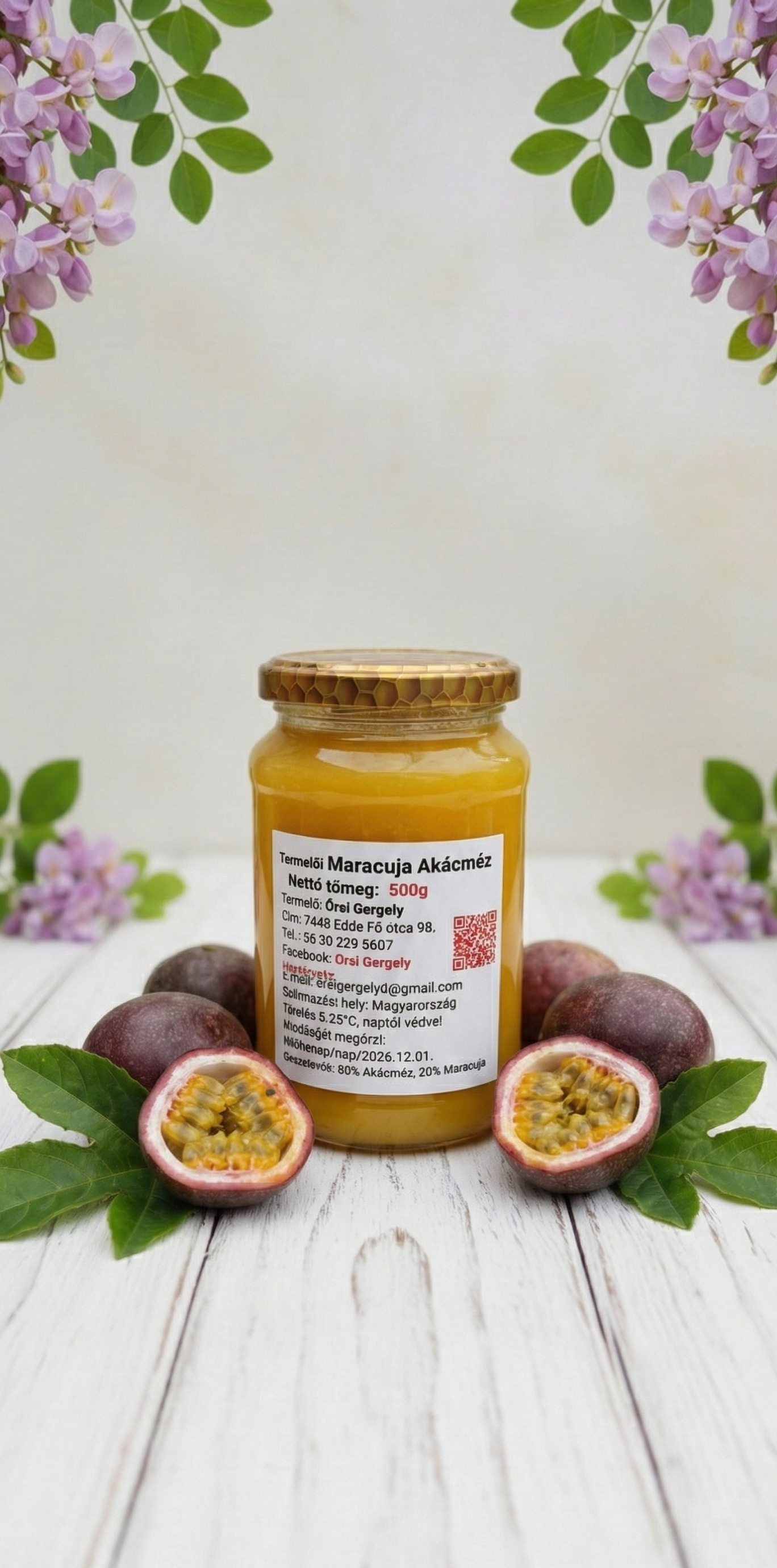 Maracujás akácméz