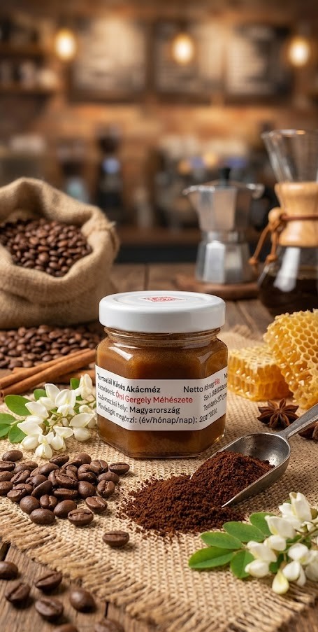 Kávés akácméz